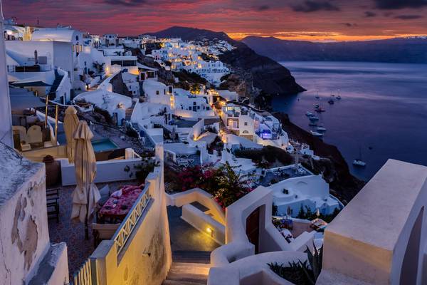 Dawn in Santorini