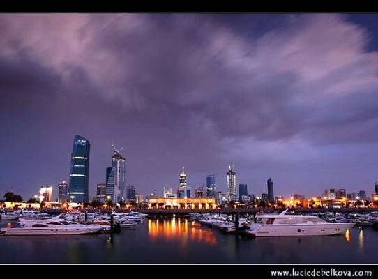 Kuwait - Heavy Storm over Marina in Souq Shark and Kuwait City