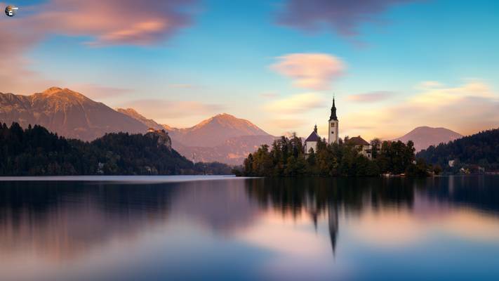 Lake Bled in evening light