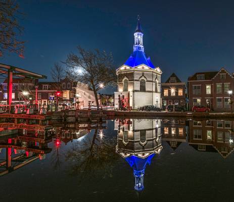 Dorpskerk Leidschendam during blue hour