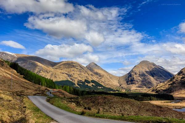 Long and winding road through Glen Etive
