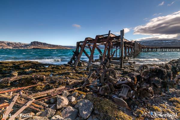 Abandoned railroad pier ruins at Hvítanes - #Iceland