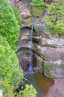 Waterfall in the forest, Starved Rock Park, Illinois