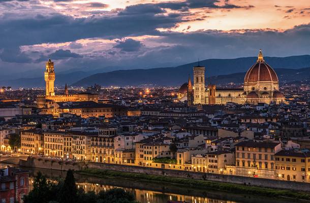 Florence Skyline After Sunset