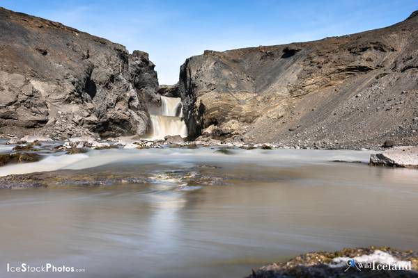 Leynifoss or Nýifoss in the Highlands of Iceland
