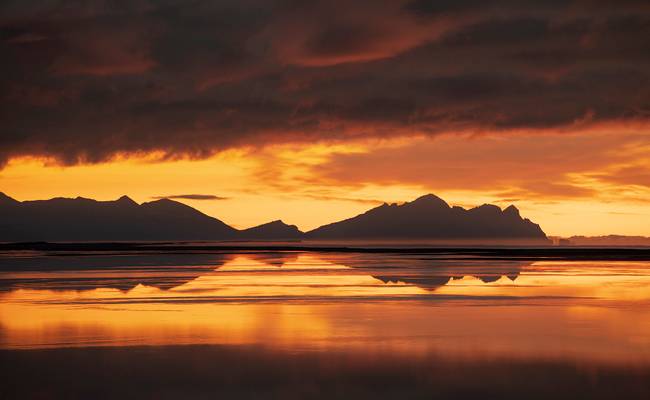 The Land of Fire and Ice, Sunrise Over Vestrahorn, Iceland