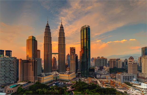 Petronas Golden hour , Kuala Lumpur