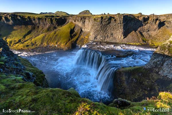 Axlafoss waterfall in the Highlands – Iceland