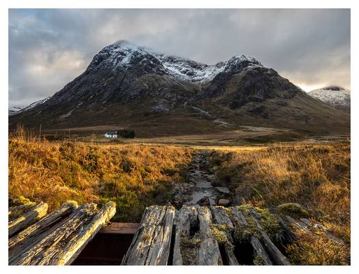 Buachaille Etive Mor,  the famous little white house