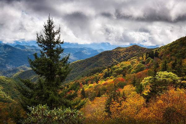 North Carolina Blue Ridge Parkway October Mountains Autumn Colors