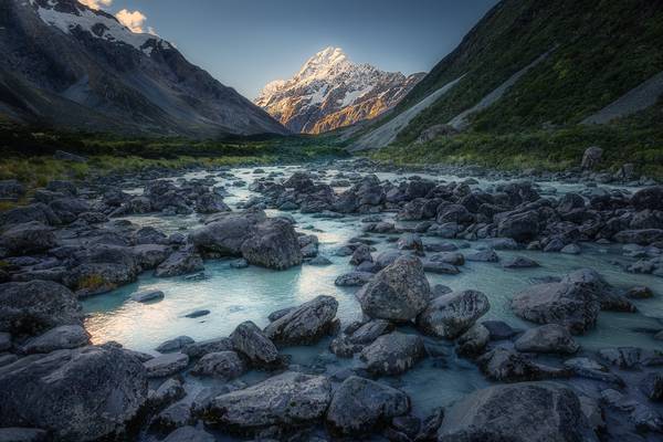 Hooker River and Mt. Cook