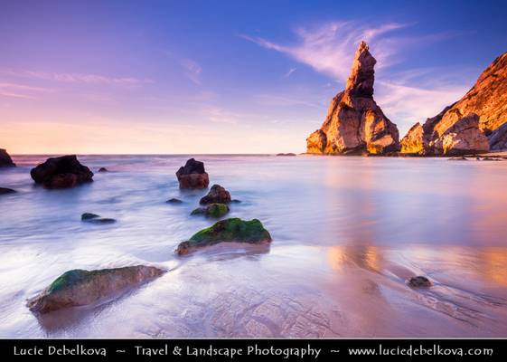 Portugal - Sintra - Praia da Ursa (Ursa Beach) - Incredibly Beautiful & Overwhelming Place at Sunset