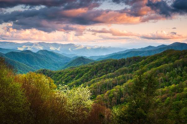 Great Smoky Mountains National Park Scenic Landscape Cherokee NC