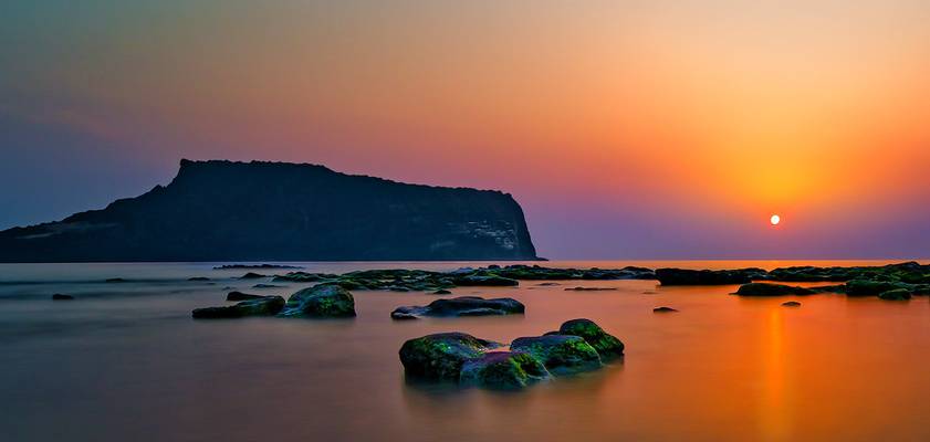 Lever de soleil sur Seongsan Ilchulbong