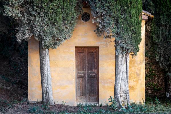 Yellow Chapel, Lucignano d'Asso, Tuscany, Italy