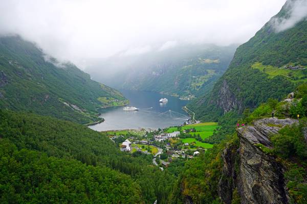 Geirangerfjord from Flydalsjuvet viewpoint, Norway
