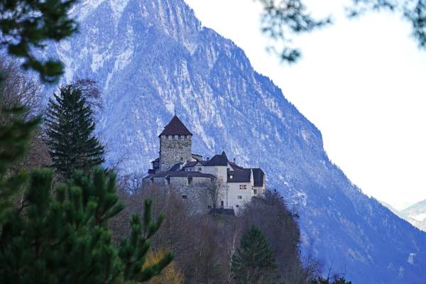 Stunning view  of Vaduz Castle from the Hotel Sonnenhof, Liechtenstein