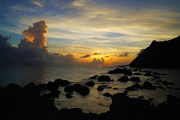 Caribbean sunset glory, Carambola Beach, St Kitts
