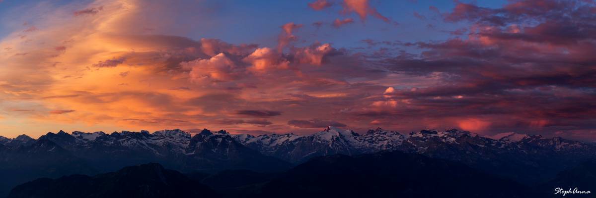 Swiss alps sunrise