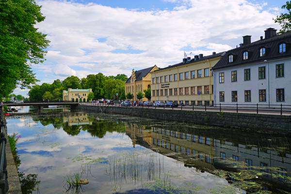 Spectacular Fyris river in Uppsala, Sweden