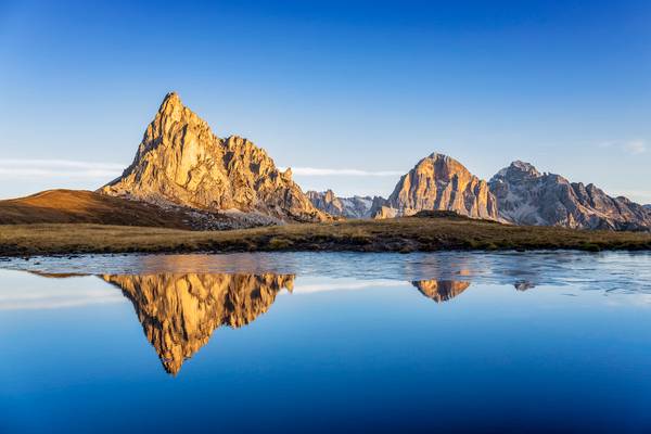The Reflection of Passo Giau, The Dolomites, Italy