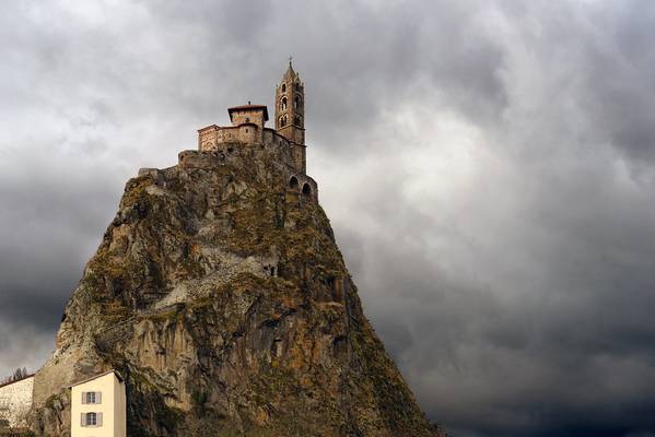 France - Le Puy-en-Velay - rocher de l'aiguilhe - chapelle Saint Michel