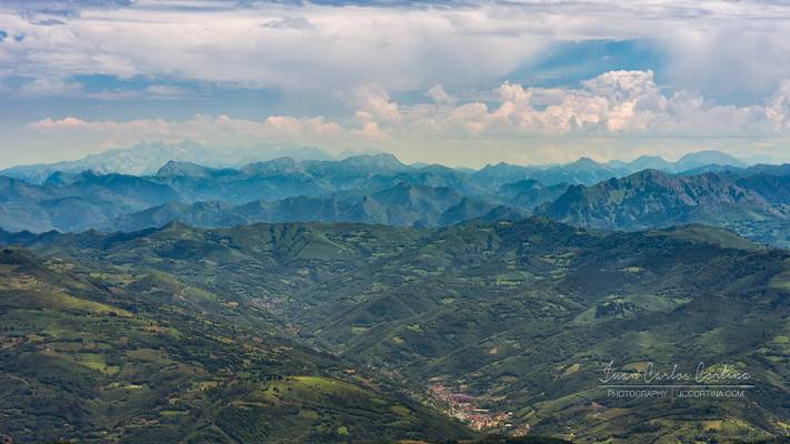 Desde el alto del Angliru. Asturias