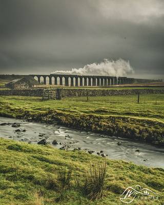 Ribblehead Viaduct from Winterscales Beck