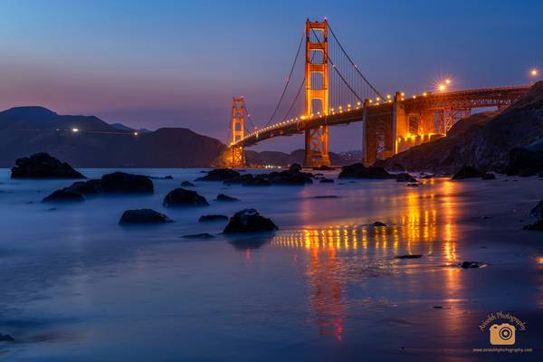 Evening Glow of Golden Gate @ San Francisco, USA