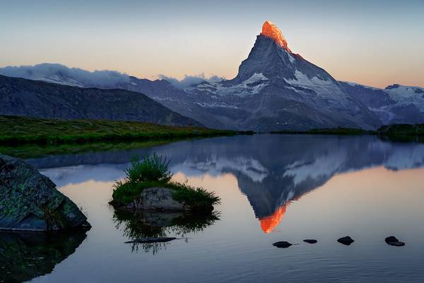 Lever du jour au Stellisee...