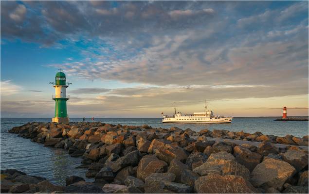 Warnemünde, Abendsonne