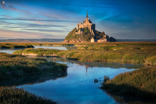 Le Mont-Saint-Michel in golden light