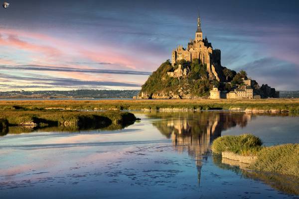 Le Mont-Saint-Michel in golden light