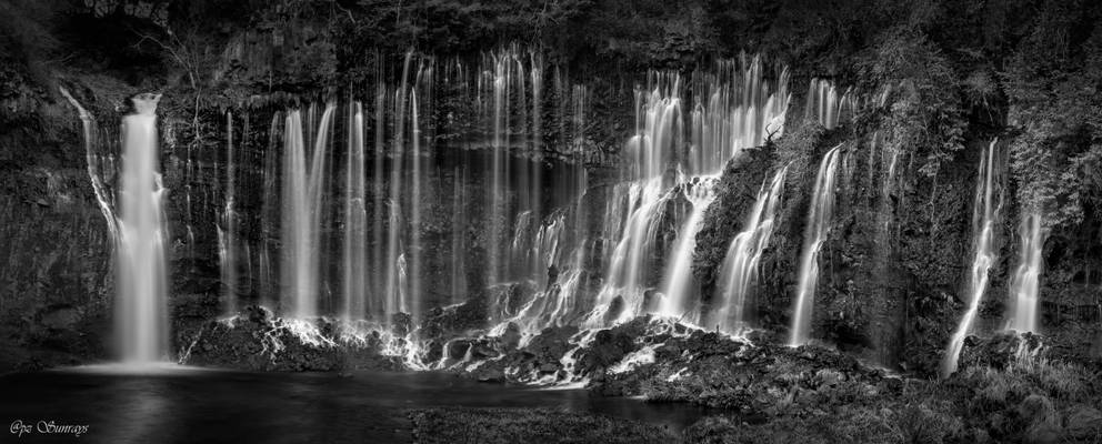 Panorama View of the Shiraito Waterfall