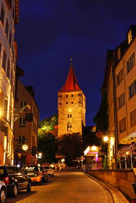 Nuremberg by night. Bergstraße