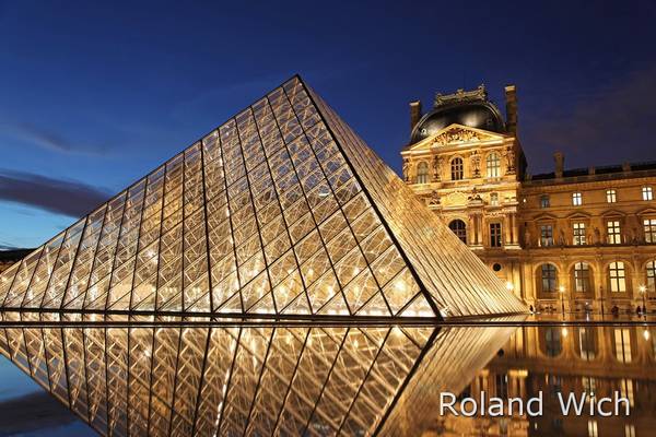 Paris - Louvre at dusk