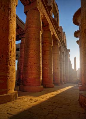 Morning light at the Great Hypostyle Hall...