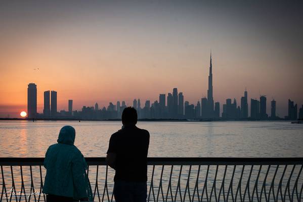 Sunset over Dubai