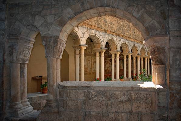 Espagne - Aragon - province de Huesca - Alquezar - le château Collégiale