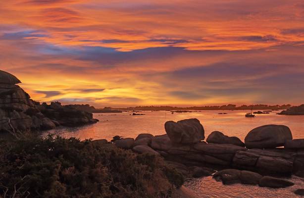 France - Bretagne - côte de Granit Rose - Ploumanach