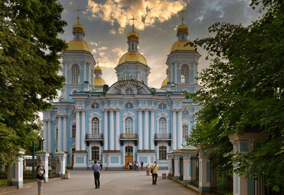 RUSSIE - Saint Petersbourg - cathédrale Saint Nicolas-des-Marins