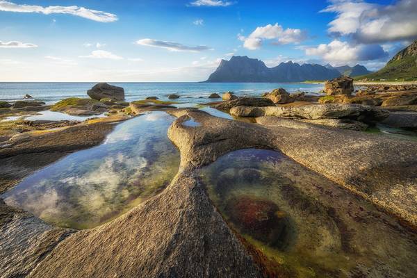 Daytime at the dragon eye at Uttakleiv