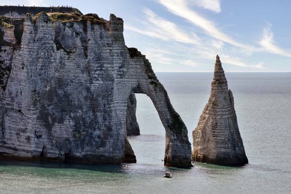 France - Normandie - Etretat l'Aiguille et la Porte d'Aval