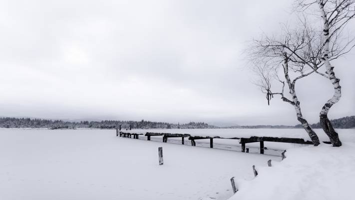 Frozen lake