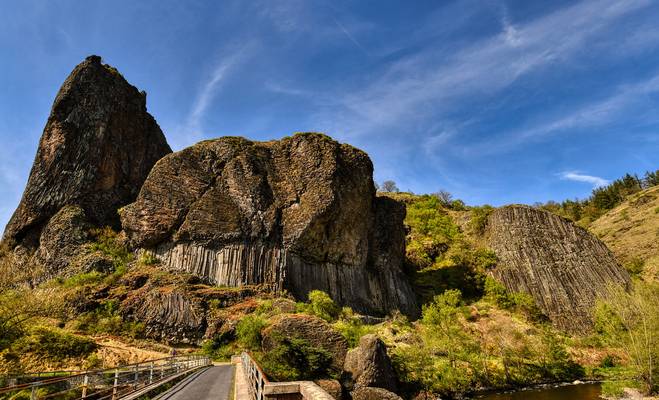 France - Auvergne - La Roche Servière : orgues volcaniques