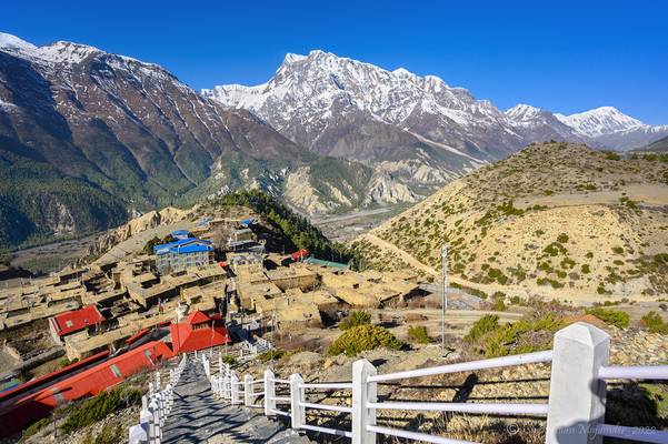 Annapurna III (7555 m) as seen from Ngawal, (Manang, Nepal)