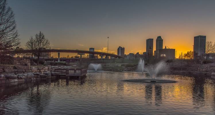 Centennial park in Tulsa