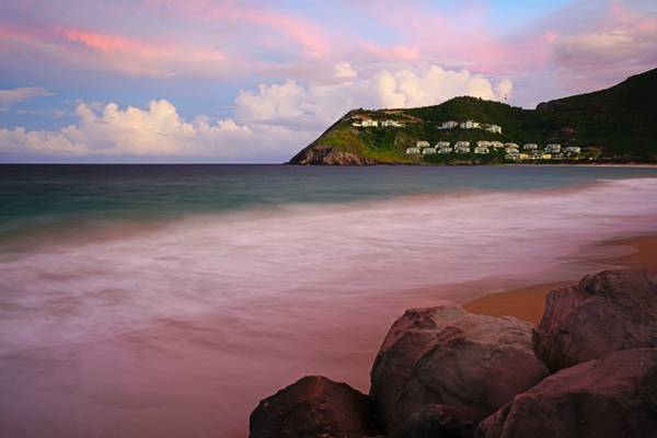 North Frigate Bay at sunset, St Kitts