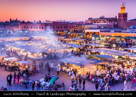 Morocco - Marrakesh - Jamaa el Fna - Famous square and market place in medina quarter (old city)