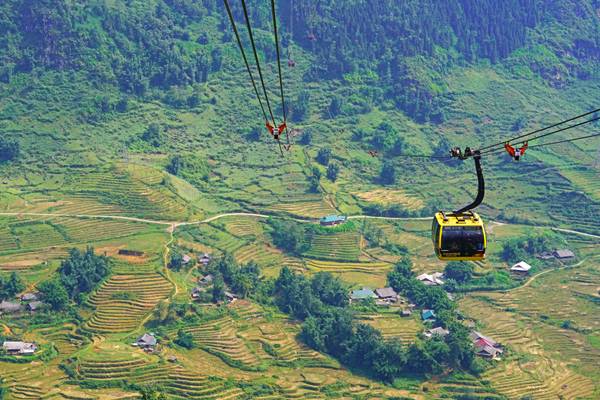 Flying high above the Valley, Sapa, Vietnam